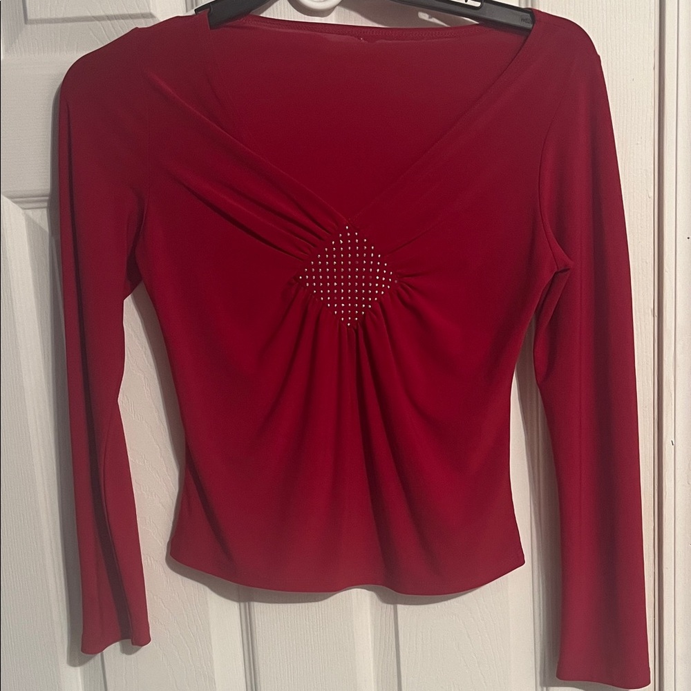Elegant Red Women's Top
